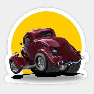 1934 Ford Coupe Hot Rod Sticker